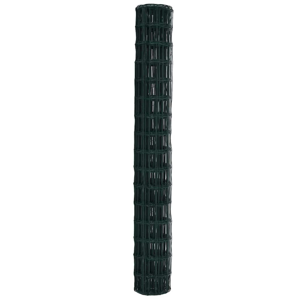 vidaXL Ogrodzenie Euro Zielony 1,5 x 10 m Żelazo pokryte PVC