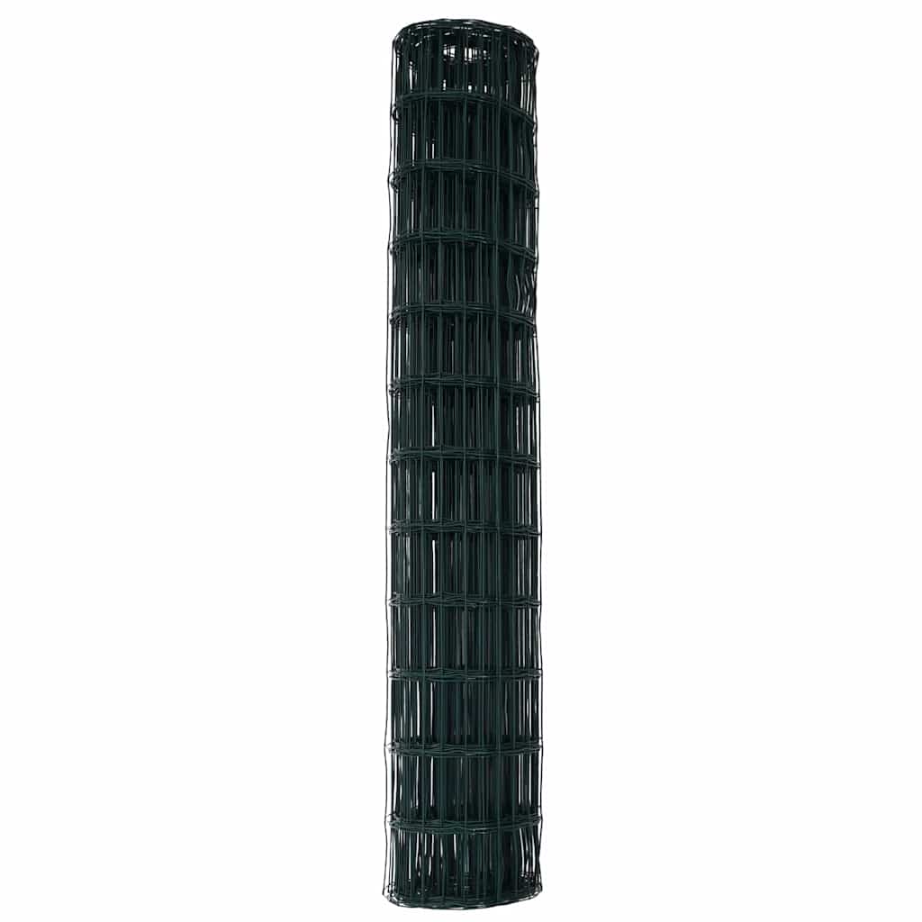 vidaXL Ogrodzenie Euro Zielony 1,4 x 10 m Żelazo pokryte PVC