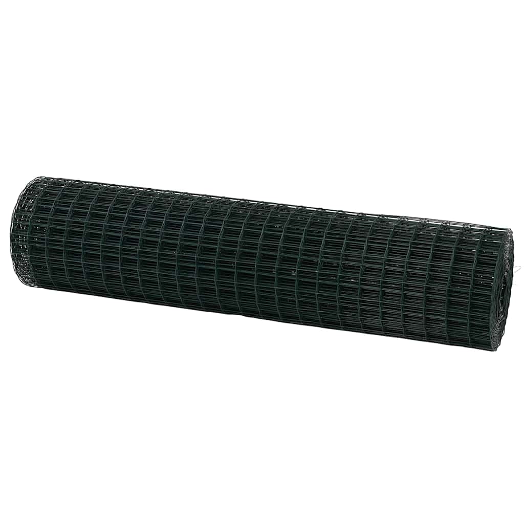 vidaXL Ogrodzenie Euro Zielony 1,2 x 25 m Żelazo pokryte PVC