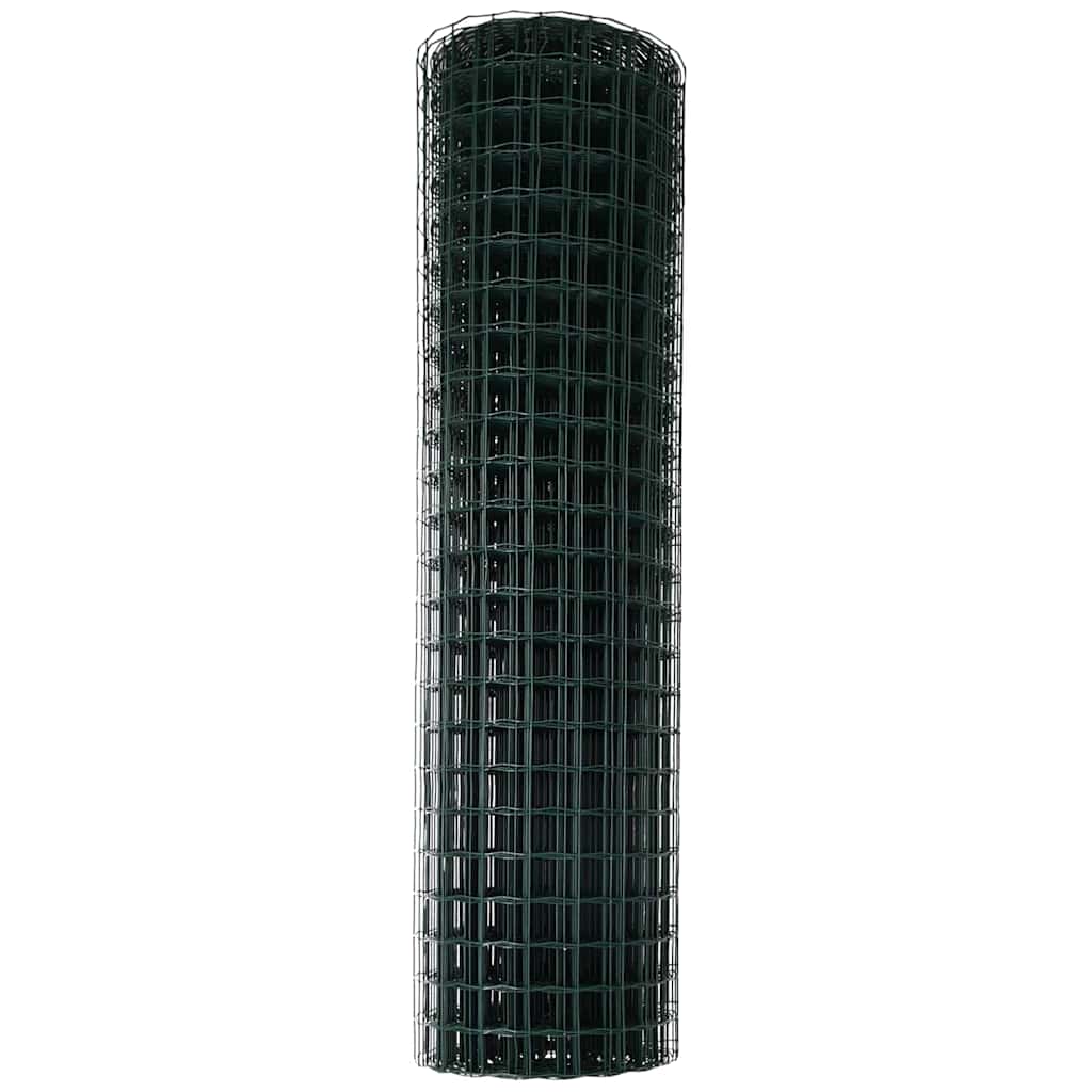vidaXL Ogrodzenie Euro Zielony 1,2 x 25 m Żelazo pokryte PVC