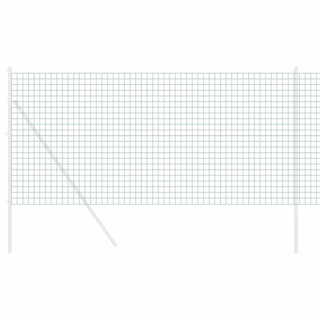 vidaXL Ogrodzenie Euro Zielony 1,2 x 25 m Żelazo pokryte PVC