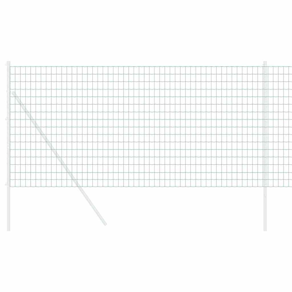 vidaXL Ogrodzenie Euro Zielony 1,2 x 25 m Żelazo pokryte PVC