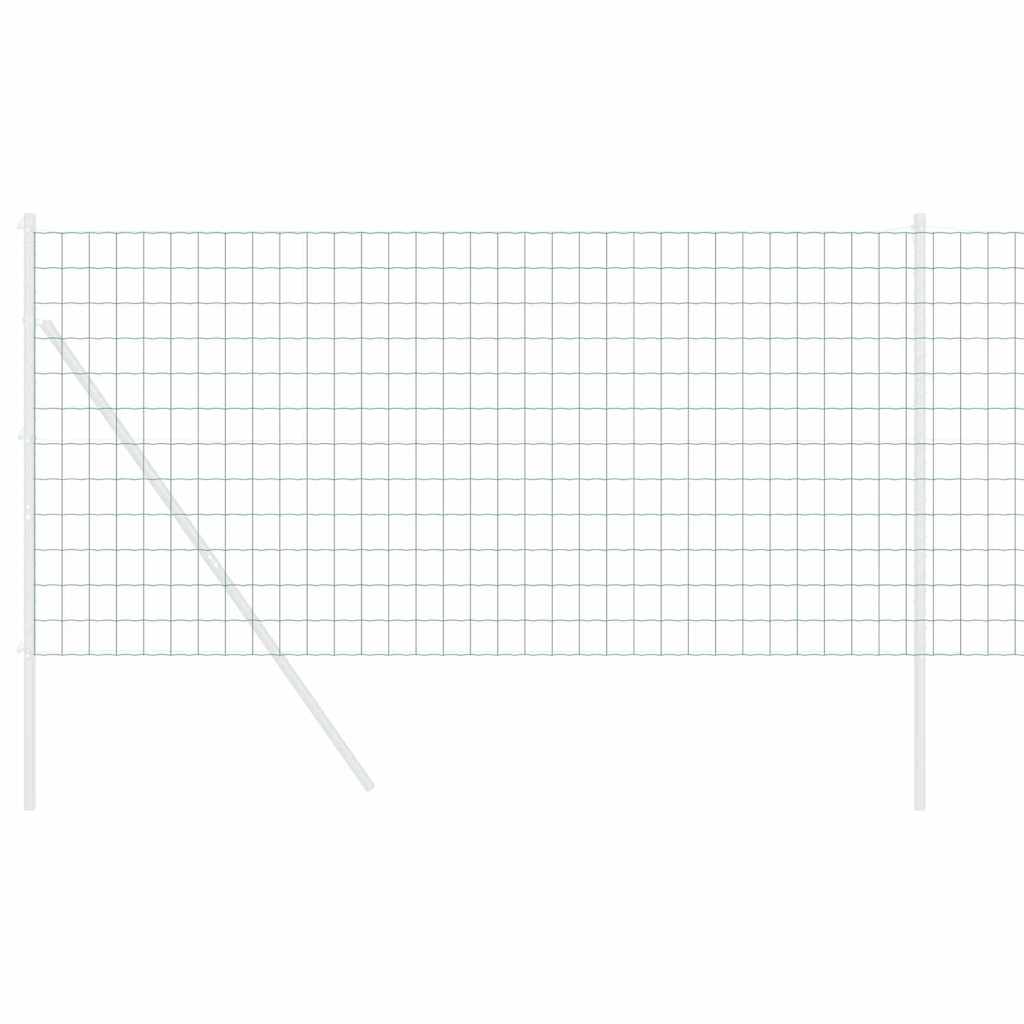 vidaXL Ogrodzenie Euro Zielony 1 x 25 m Żelazo pokryte PVC