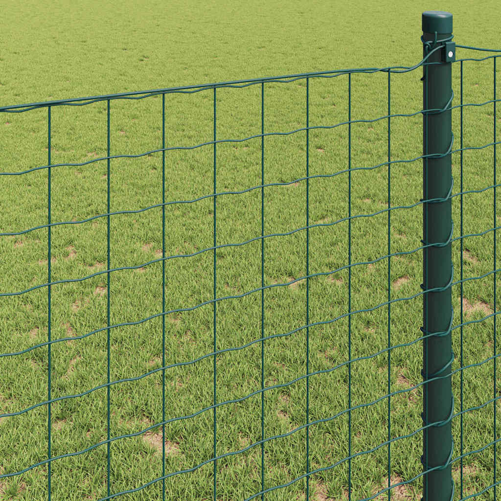 vidaXL Ogrodzenie Euro Zielony 0,6 x 50 m Żelazo pokryte PVC