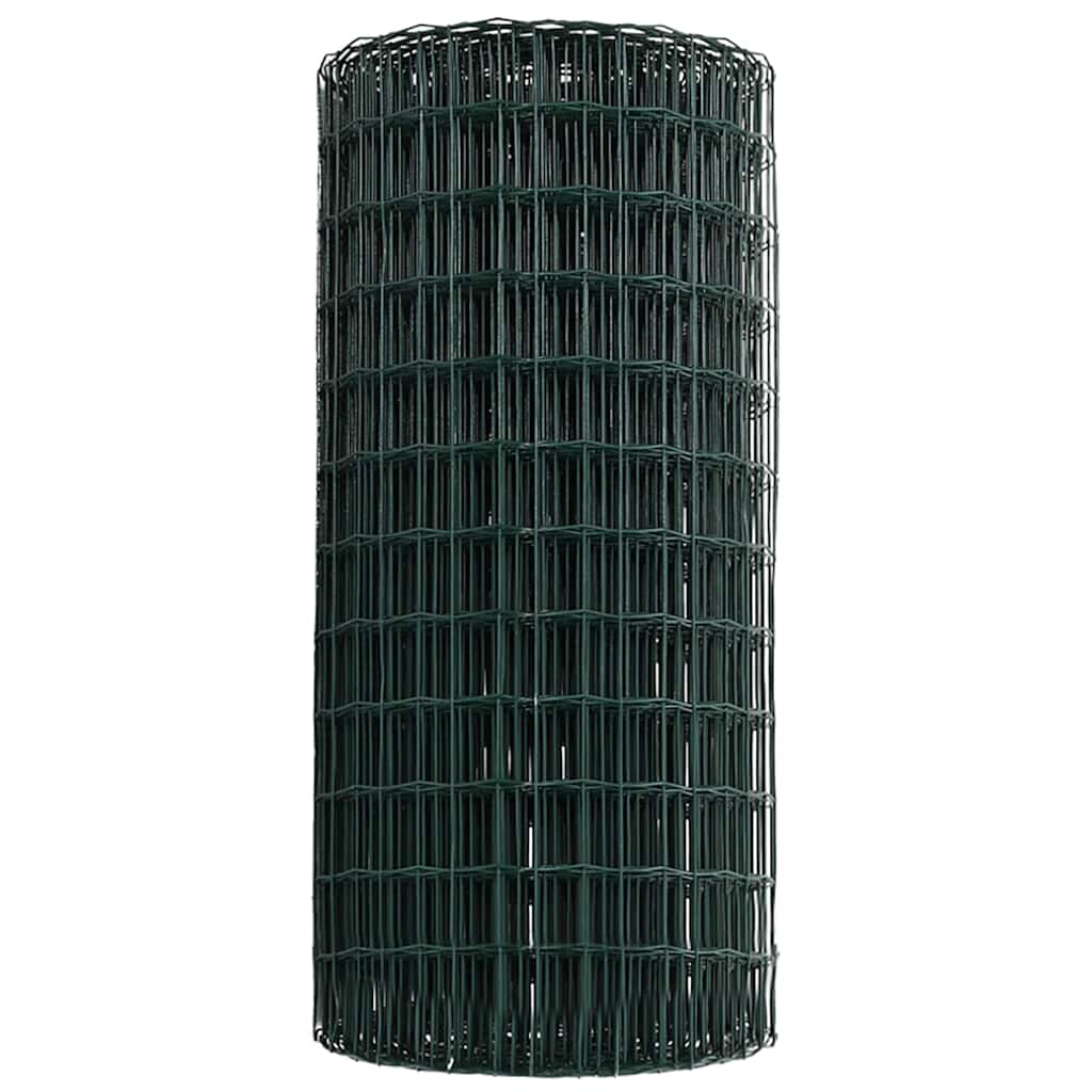 vidaXL Ogrodzenie Euro Zielony 0,6 x 50 m Żelazo pokryte PVC