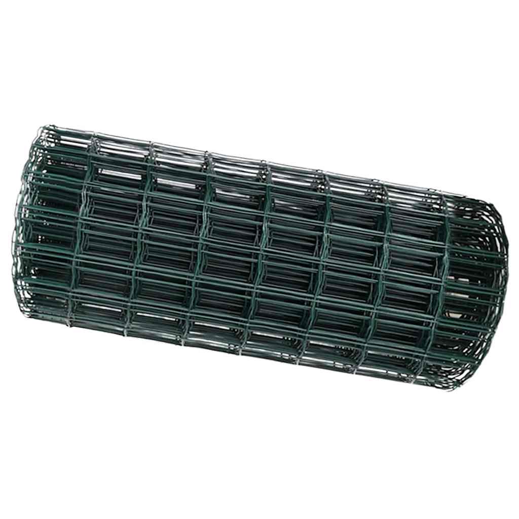 vidaXL Ogrodzenie Euro Zielony 0,6 x 50 m Żelazo pokryte PVC