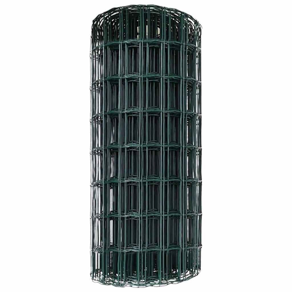vidaXL Ogrodzenie Euro Zielony 0,6 x 50 m Żelazo pokryte PVC