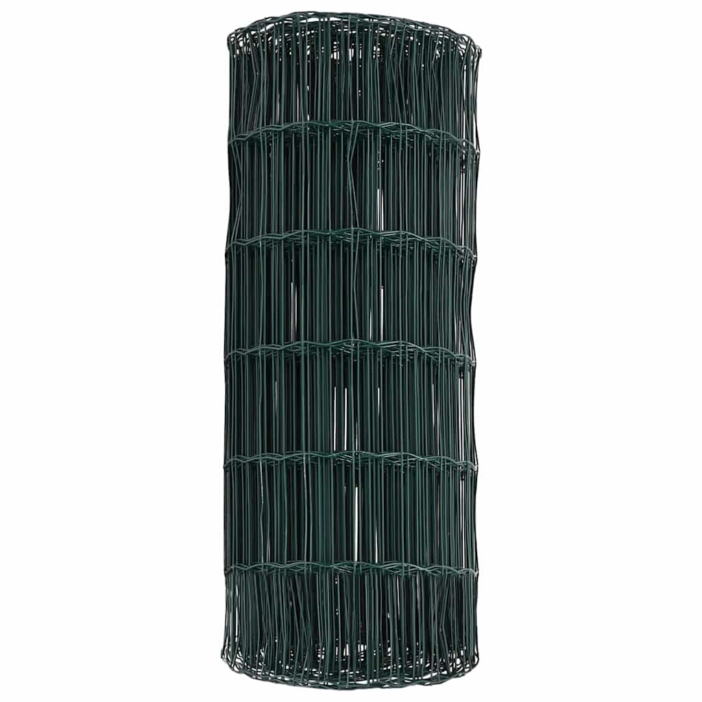 vidaXL Ogrodzenie Euro Zielony 0,4 x 50 m Żelazo pokryte PVC