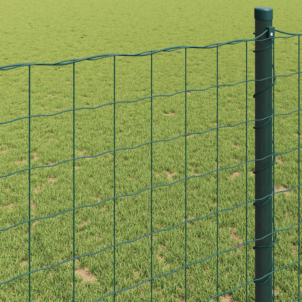 vidaXL Ogrodzenie Euro Zielony 0,6 x 10 m Żelazo pokryte PVC