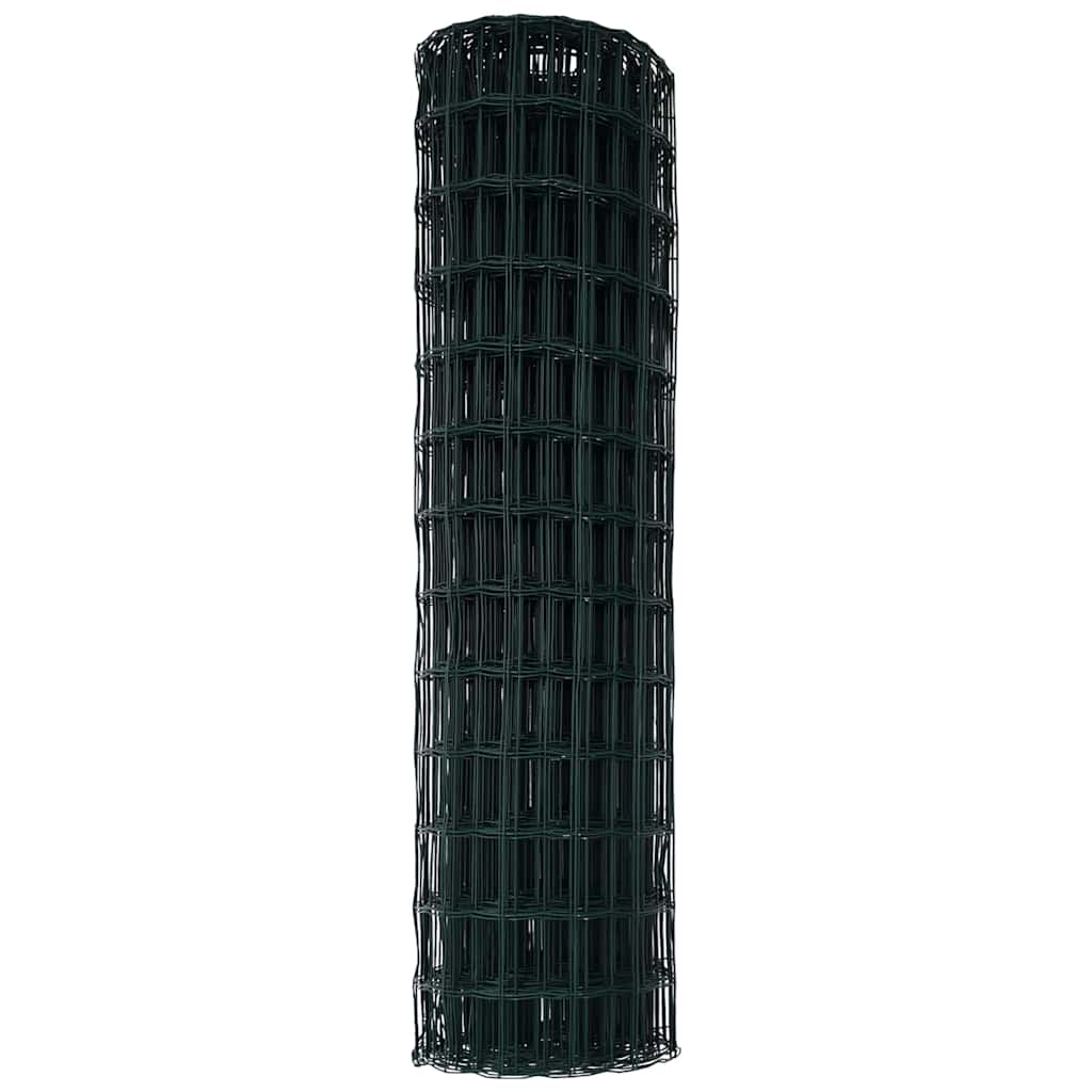 vidaXL Ogrodzenie Euro Zielony 1,4 x 10 m Żelazo pokryte PVC