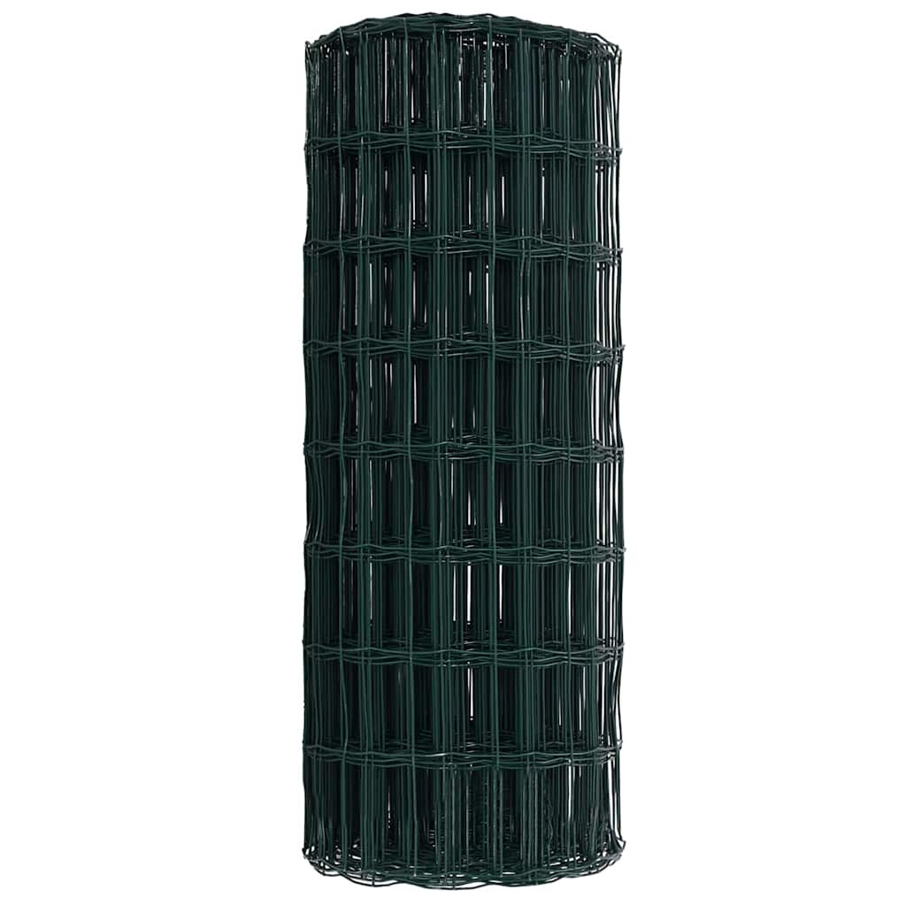 vidaXL Ogrodzenie Euro Zielony 0,4 x 50 m Żelazo pokryte PVC