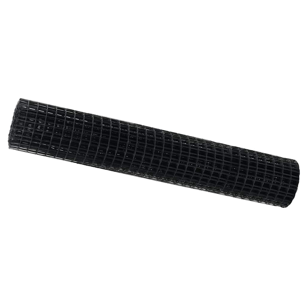 vidaXL Ogrodzenie Euro Szary 1,6 x 10 m Żelazo pokryte PVC
