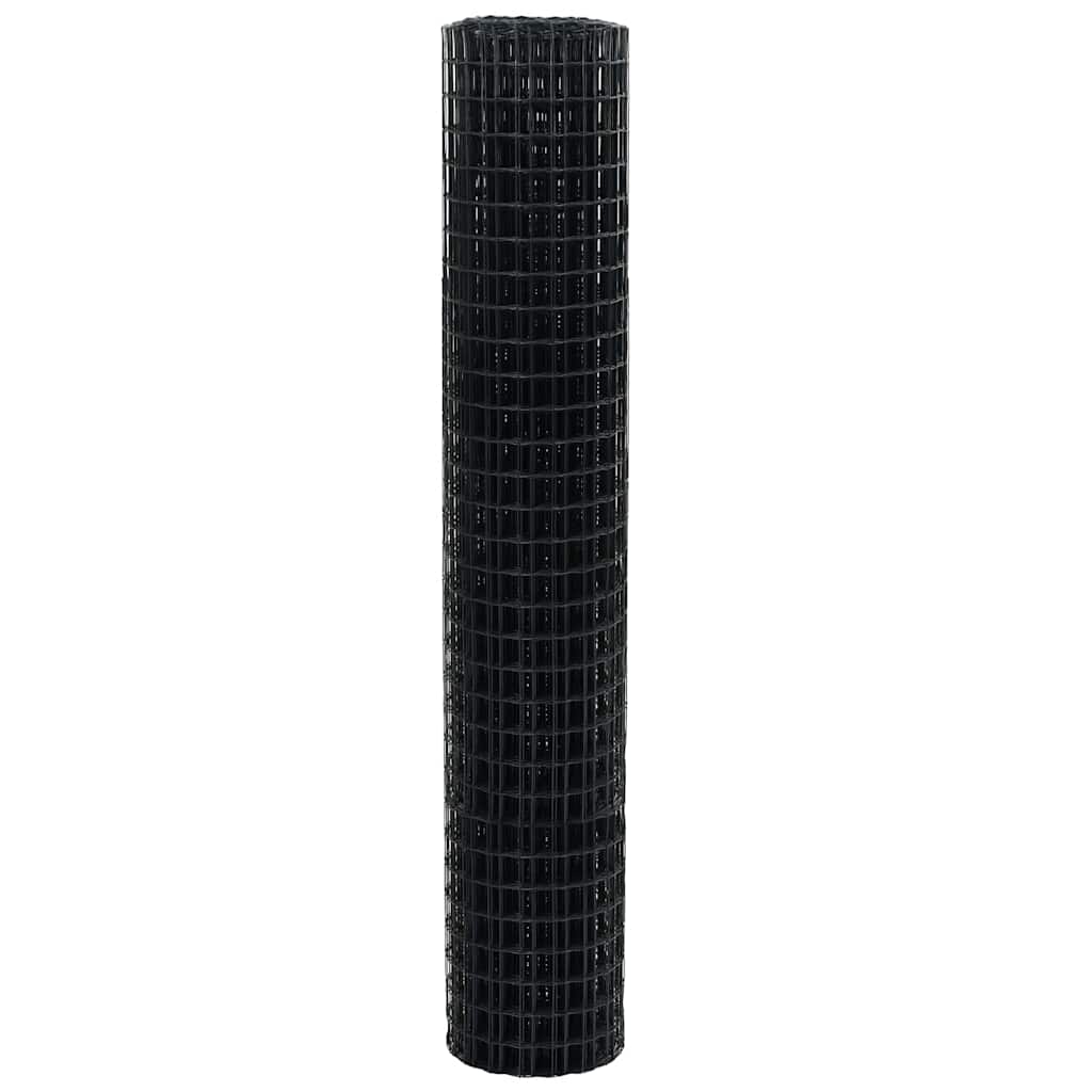 vidaXL Ogrodzenie Euro Szary 1,6 x 10 m Żelazo pokryte PVC
