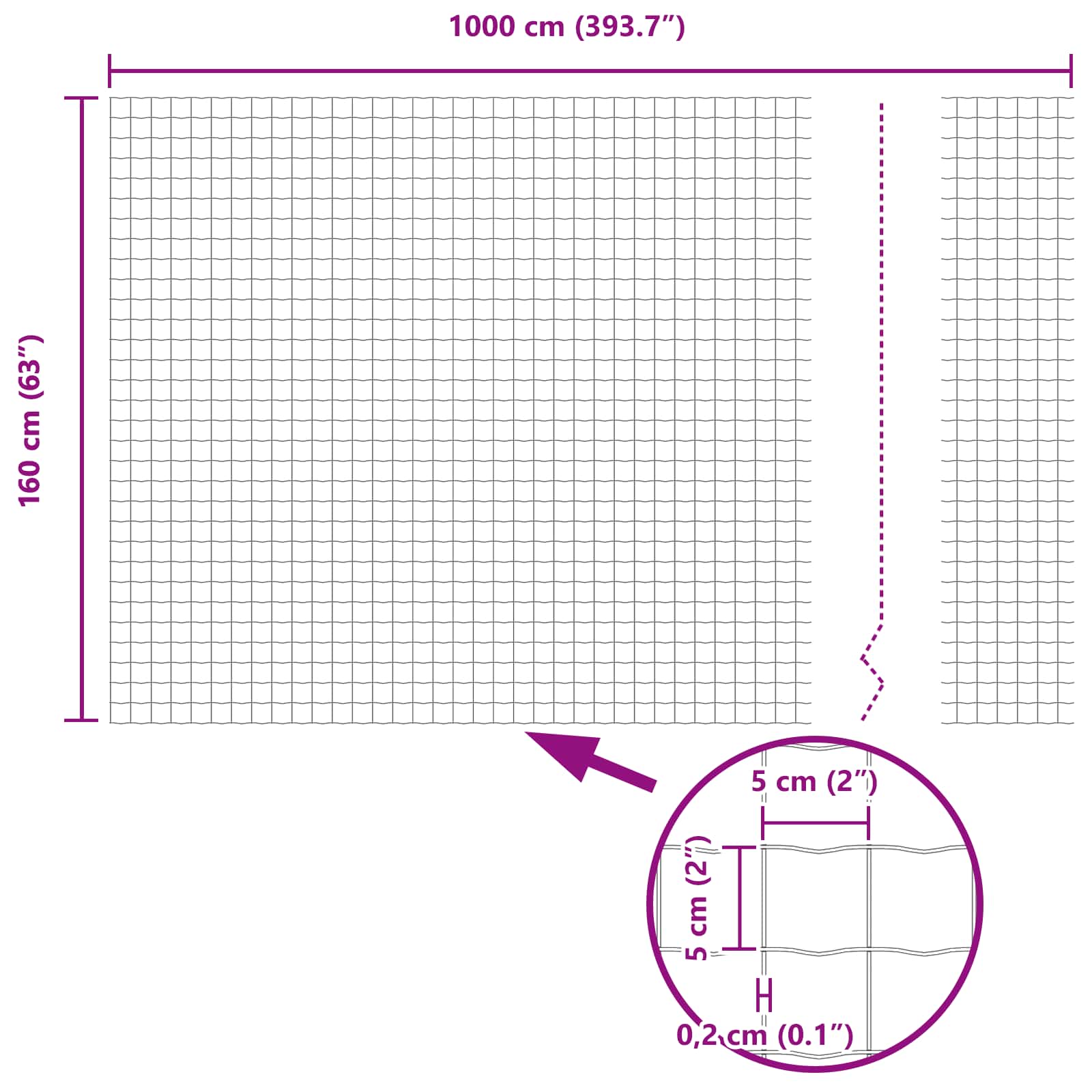 vidaXL Ogrodzenie Euro Szary 1,6 x 10 m Żelazo pokryte PVC