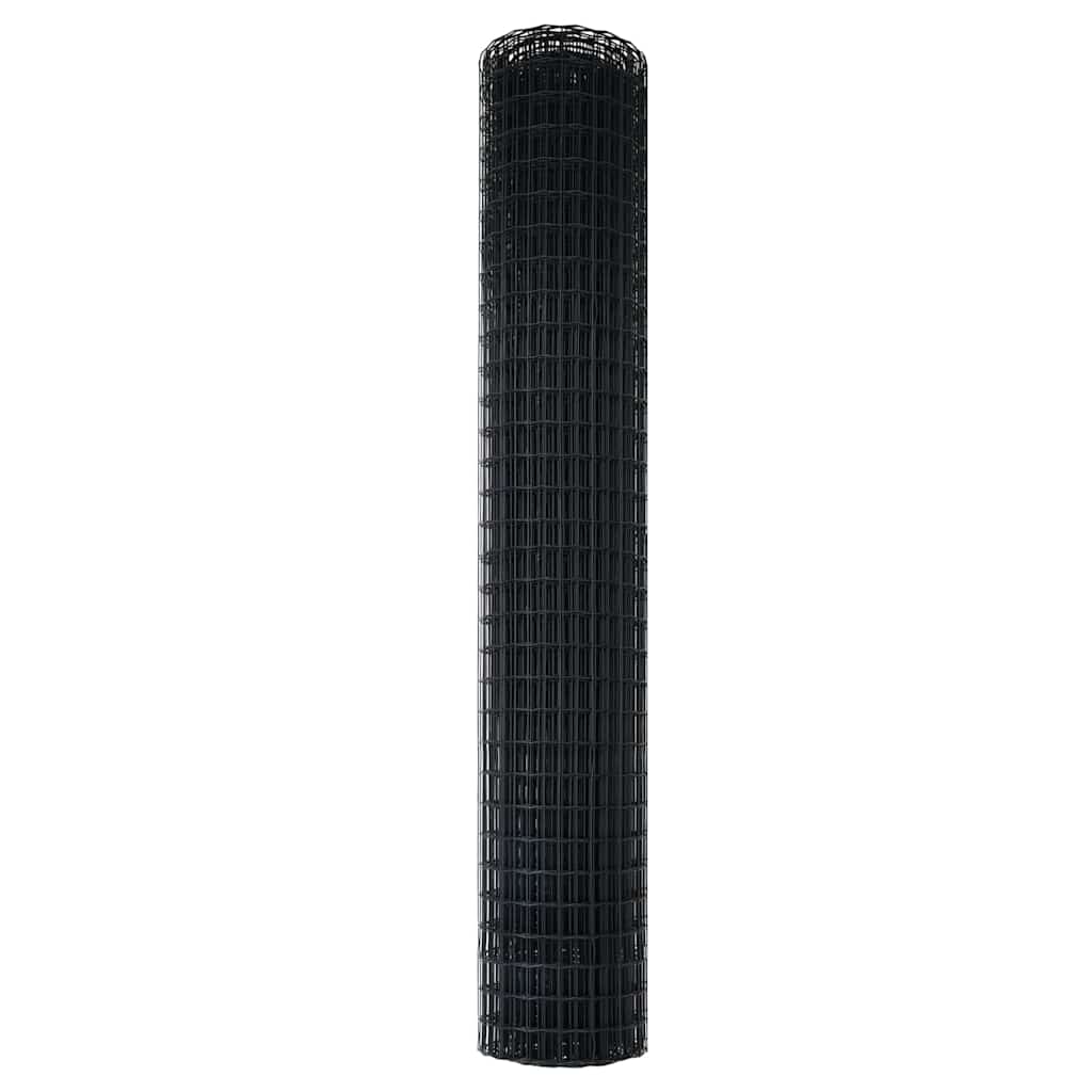 vidaXL Ogrodzenie Euro Szary 1,6 x 10 m Żelazo pokryte PVC