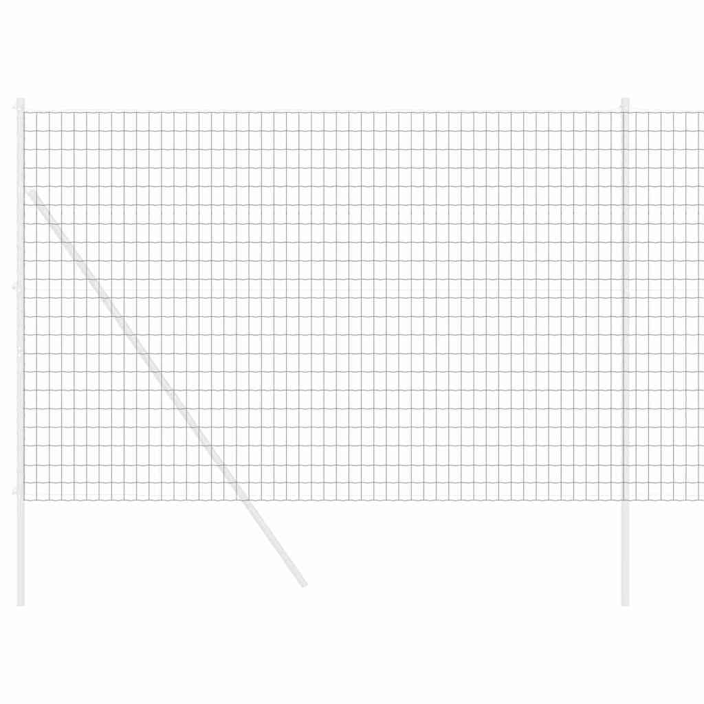 vidaXL Ogrodzenie Euro Szary 1,6 x 10 m Żelazo pokryte PVC