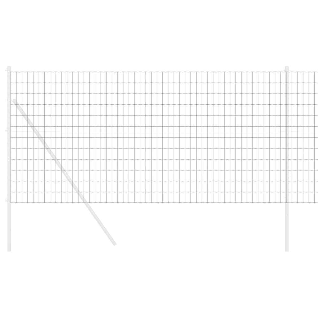 vidaXL Ogrodzenie Euro Szary 1 x 10 m Żelazo pokryte PVC