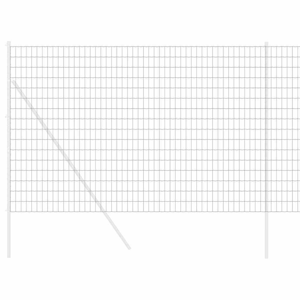 vidaXL Ogrodzenie Euro Szary 1,5 x 10 m Żelazo pokryte PVC