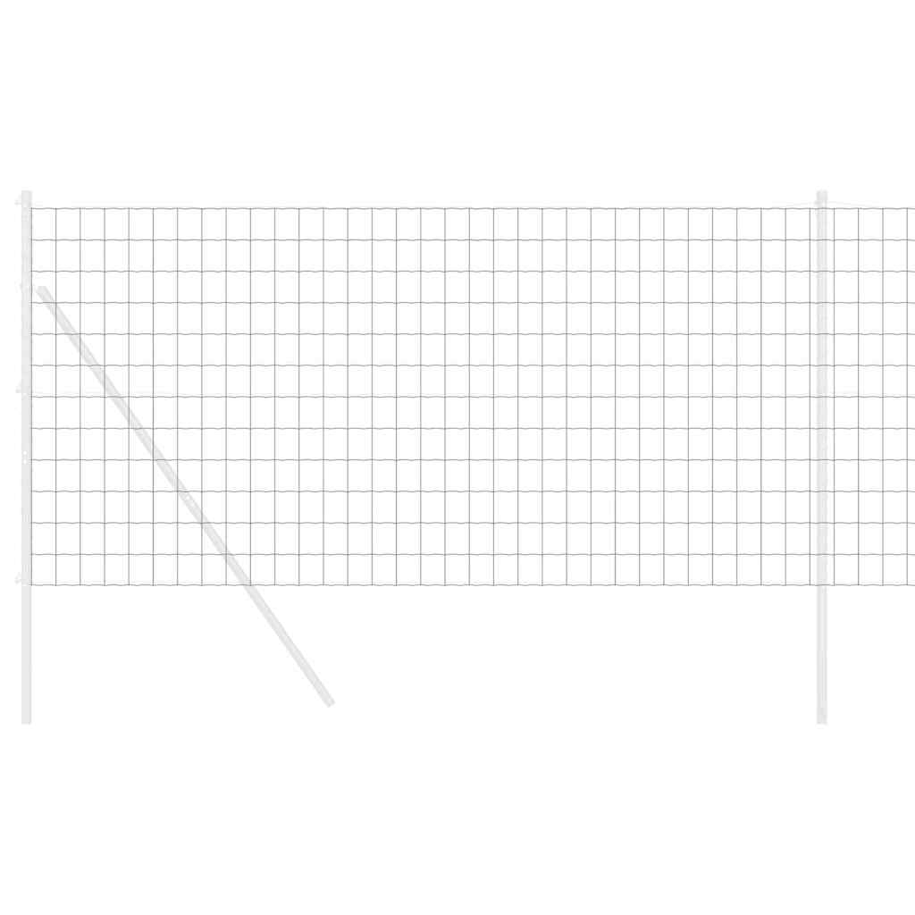 vidaXL Ogrodzenie Euro Szary 1 x 10 m Żelazo pokryte PVC