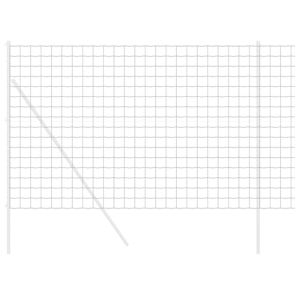 vidaXL Ogrodzenie Euro Szary 1,6 x 10 m Żelazo pokryte PVC