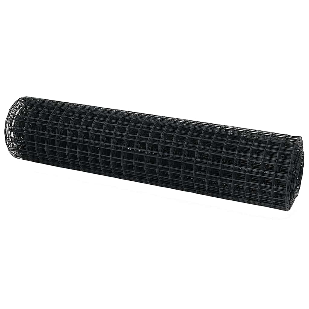 vidaXL Ogrodzenie Euro Szary 1,2 x 25 m Żelazo pokryte PVC