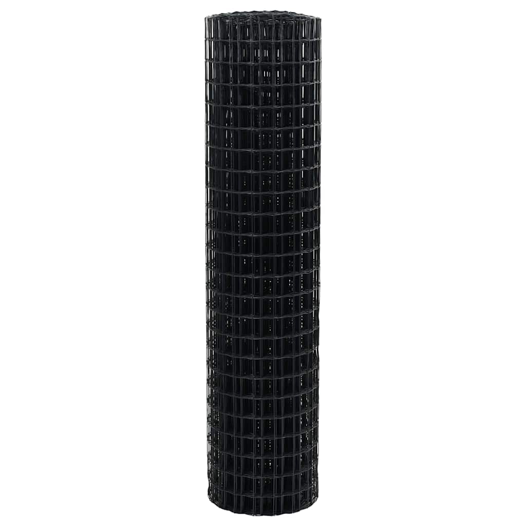 vidaXL Ogrodzenie Euro Szary 1,2 x 25 m Żelazo pokryte PVC