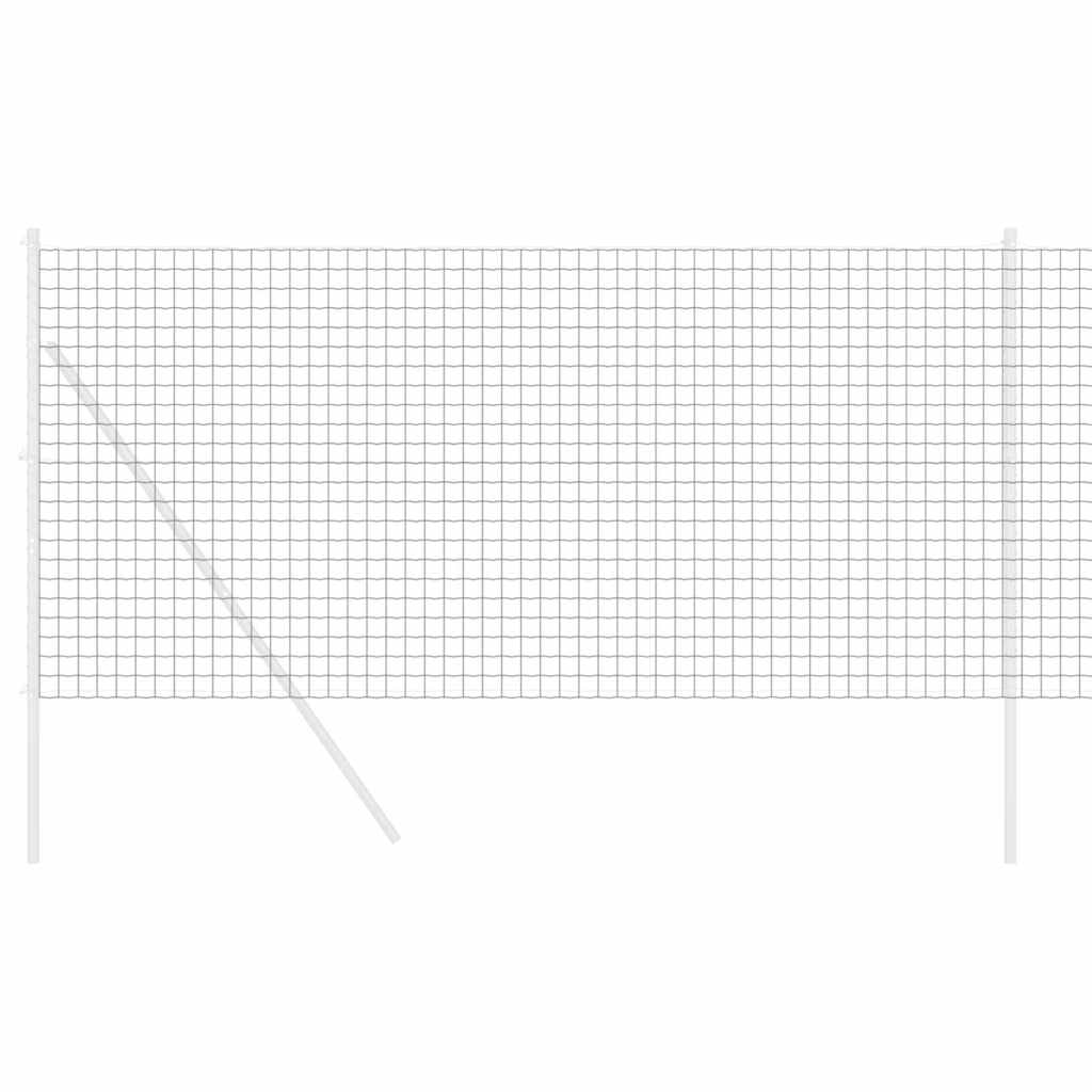 vidaXL Ogrodzenie Euro Szary 1,2 x 25 m Żelazo pokryte PVC