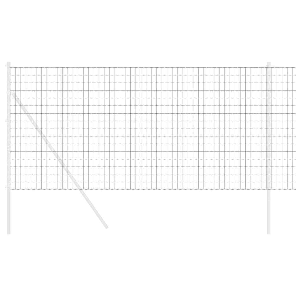vidaXL Ogrodzenie Euro Szary 1,2 x 25 m Żelazo pokryte PVC