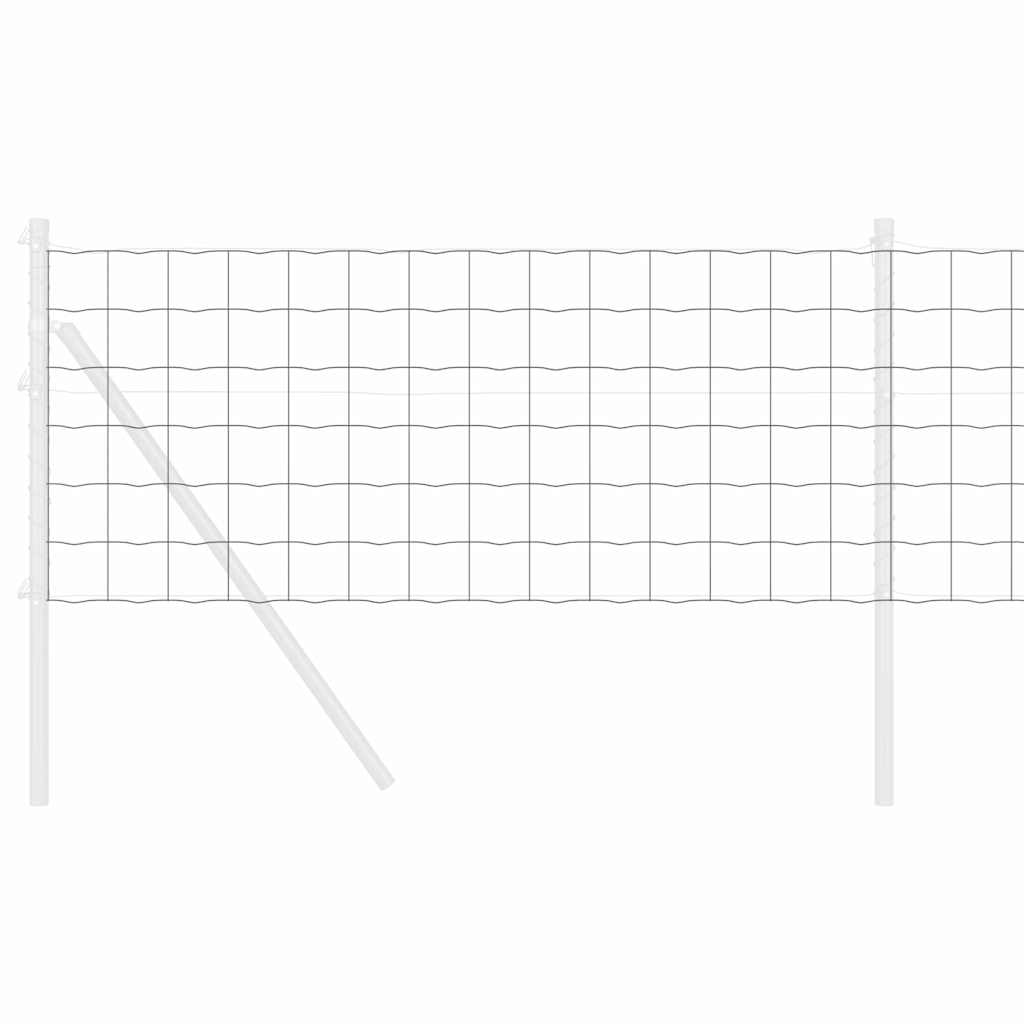 vidaXL Ogrodzenie Euro Szary 0,6 x 25 m Żelazo pokryte PVC