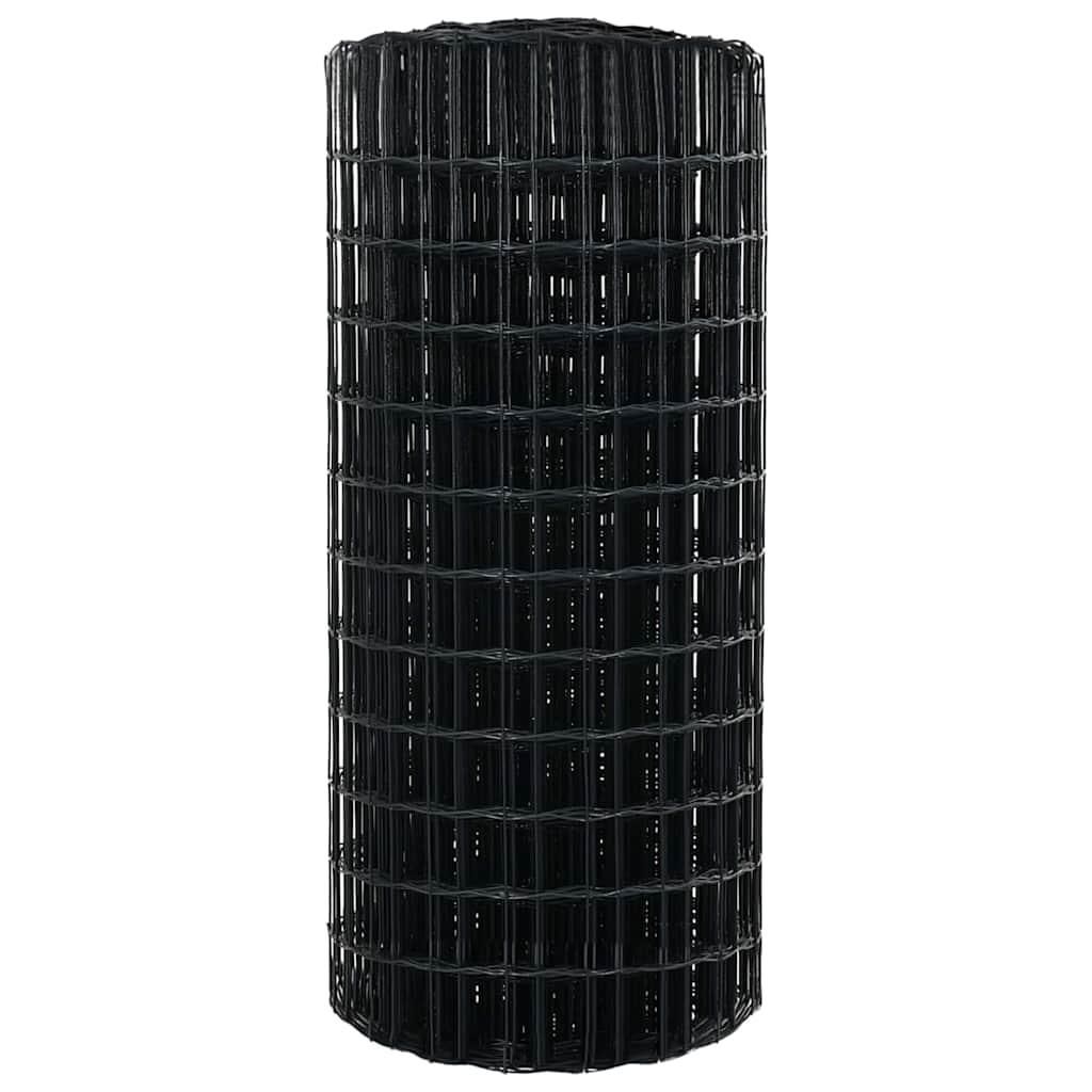 vidaXL Ogrodzenie Euro Szary 0,6 x 50 m Żelazo pokryte PVC