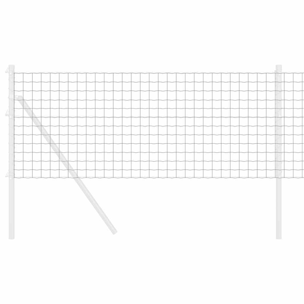 vidaXL Ogrodzenie Euro Szary 0,6 x 50 m Żelazo pokryte PVC
