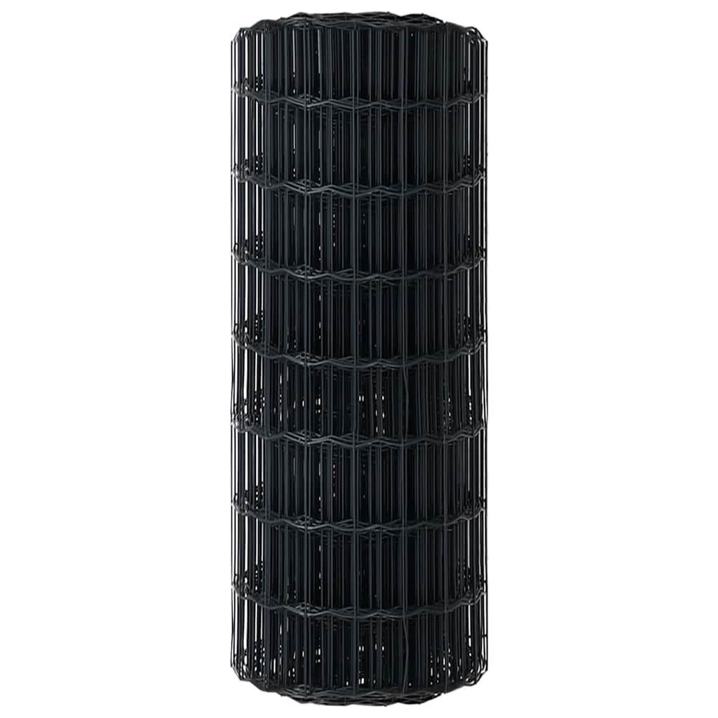vidaXL Ogrodzenie Euro Szary 0,6 x 50 m Żelazo pokryte PVC