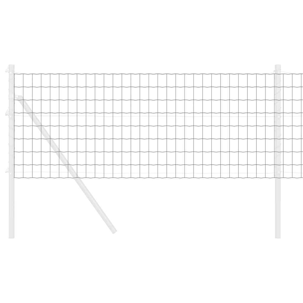 vidaXL Ogrodzenie Euro Szary 0,6 x 50 m Żelazo pokryte PVC