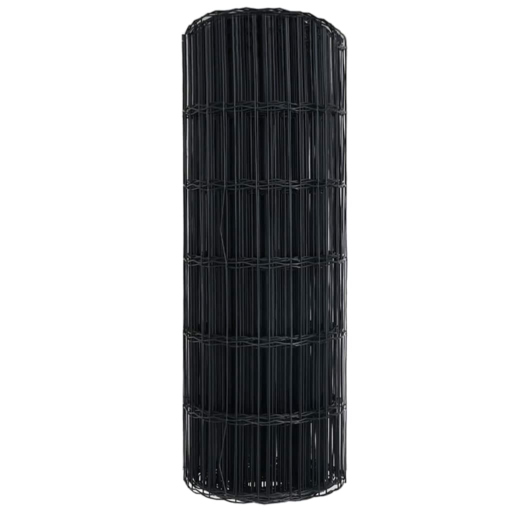 vidaXL Ogrodzenie Euro Szary 0,6 x 50 m Żelazo pokryte PVC