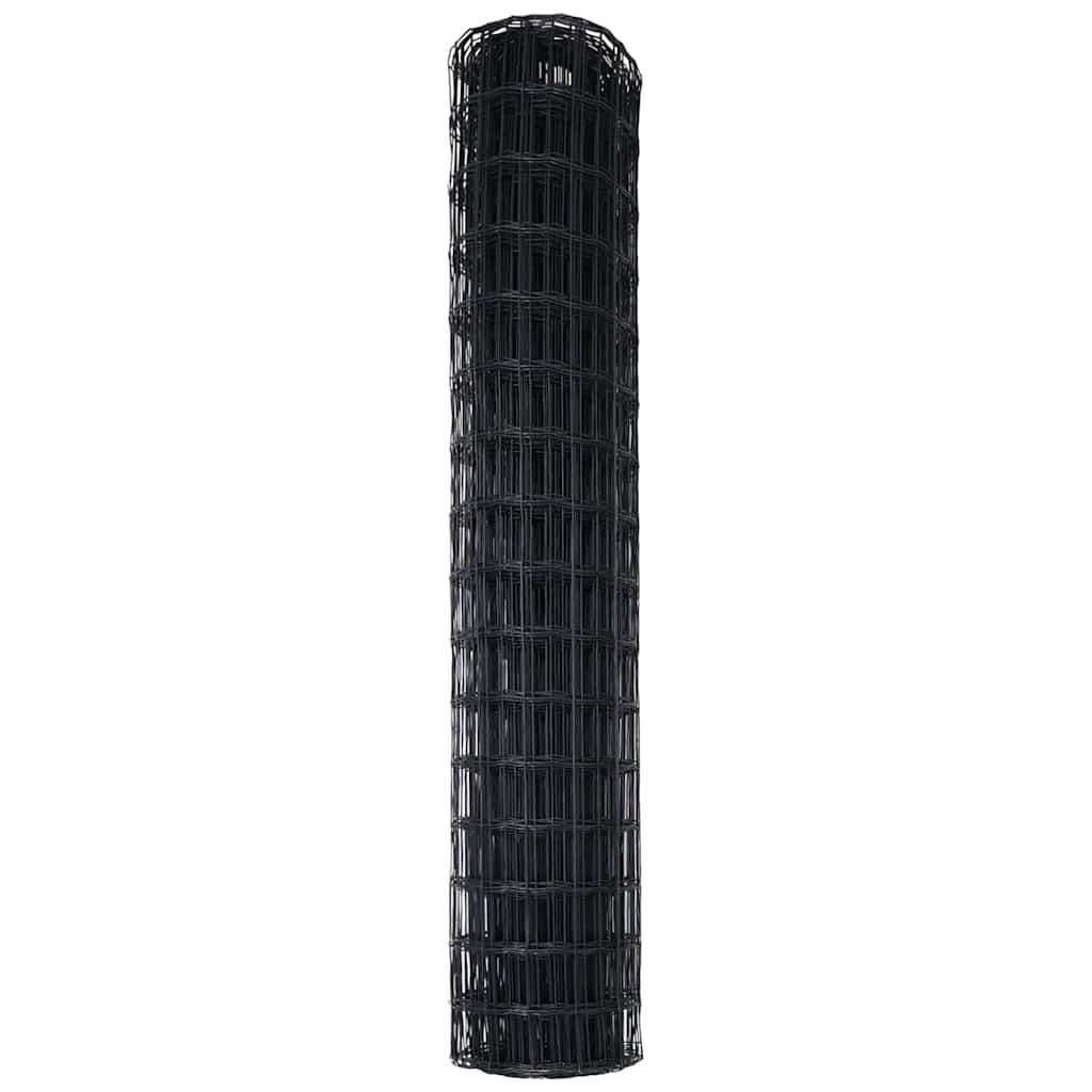 vidaXL Ogrodzenie Euro Szary 1,4 x 10 m Żelazo pokryte PVC