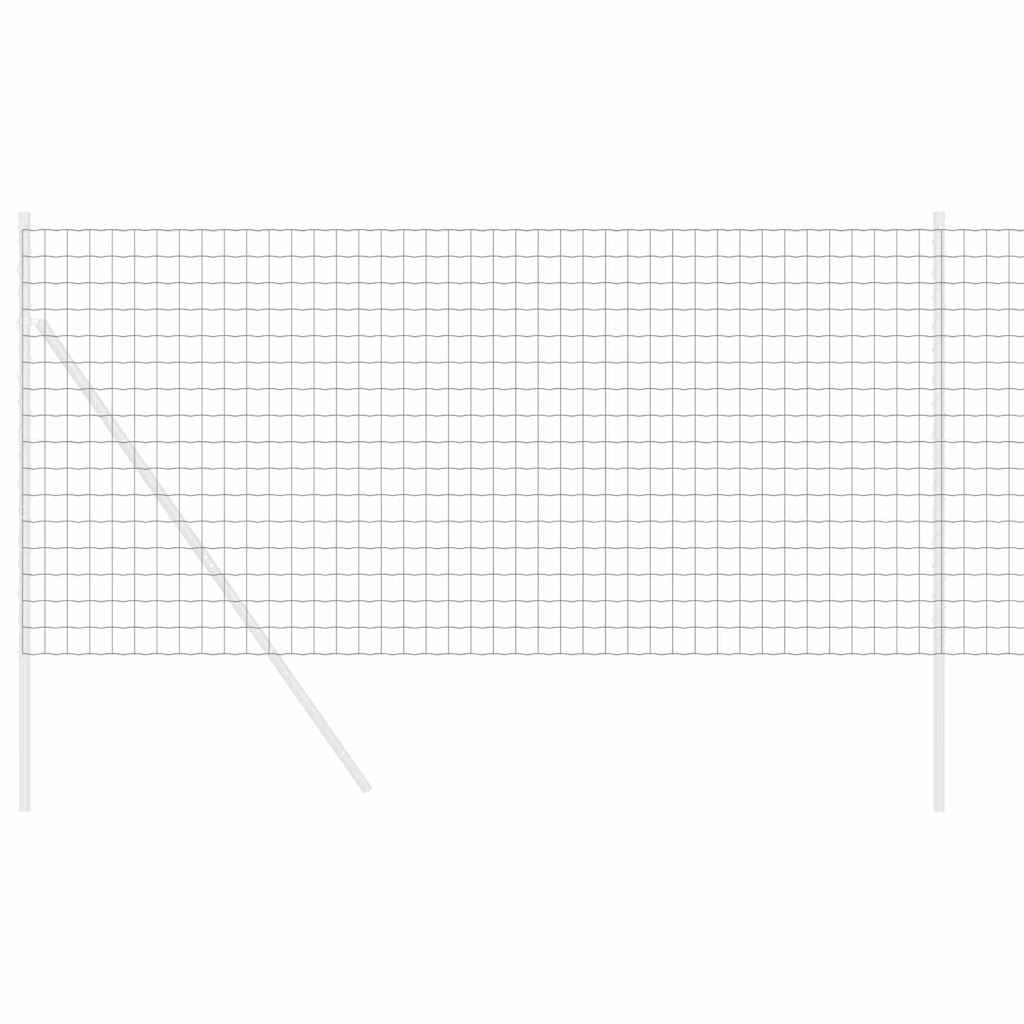 vidaXL Ogrodzenie Euro Szary 1,4 x 10 m Żelazo pokryte PVC