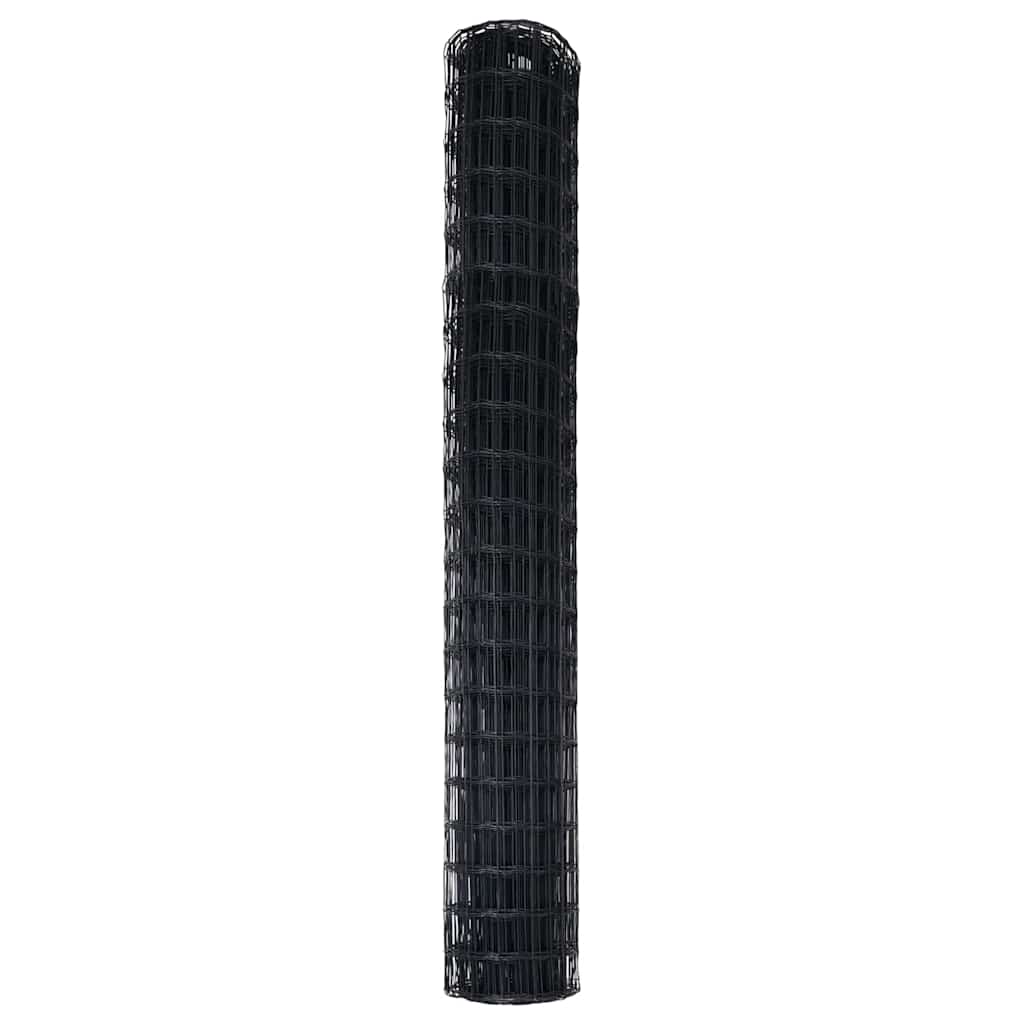 vidaXL Ogrodzenie Euro Czarny 1,6 x 10 m Żelazo pokryte PVC