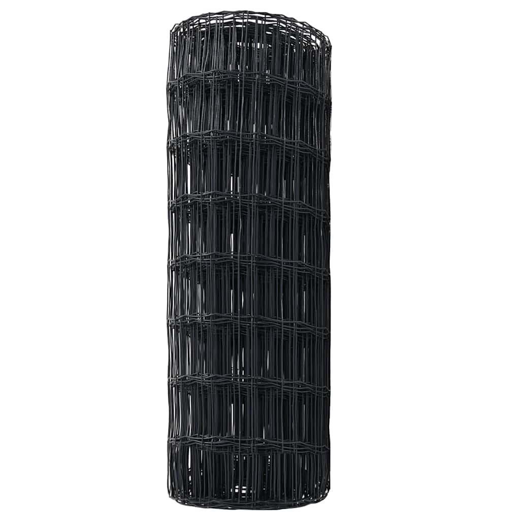 vidaXL Ogrodzenie Euro Szary 0.6 x 25 m Żelazo pokryte PVC