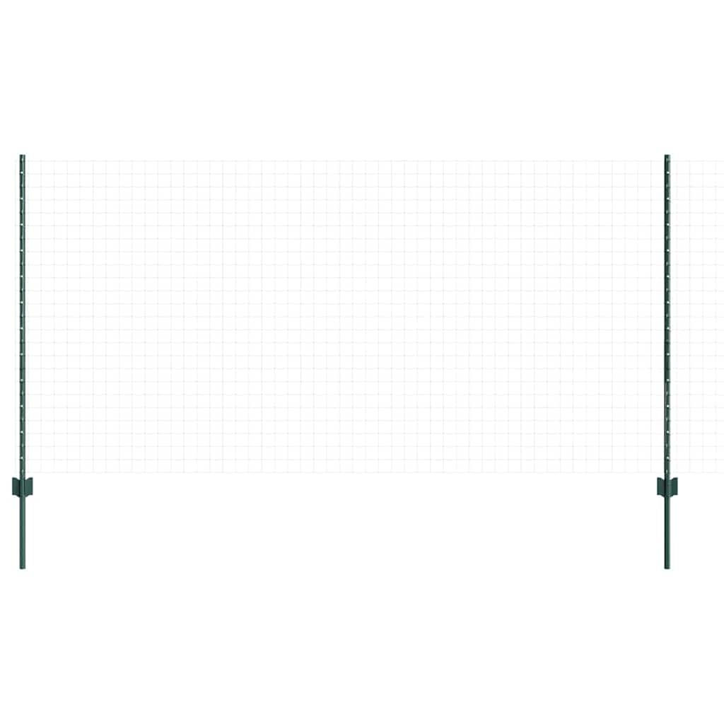 vidaXL Wbudowany słupek ogrodzeniowy 22 pcs zielony 160 cm