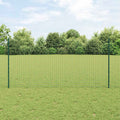 vidaXL Wbudowany słupek ogrodzeniowy 44 pcs zielony 160 cm