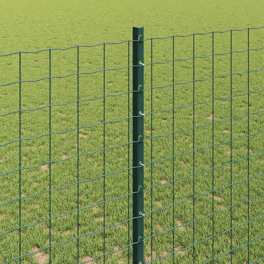 vidaXL Wbudowany słupek ogrodzeniowy 22 pcs zielony 180 cm