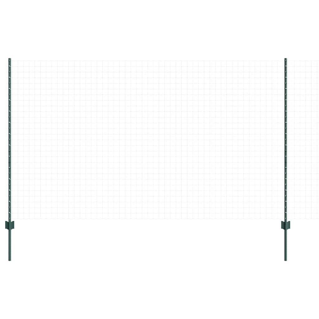 vidaXL Wbudowany słupek ogrodzeniowy 22 pcs zielony 180 cm