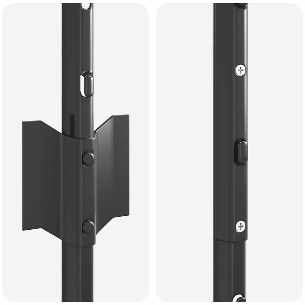 vidaXL Wbudowany słupek ogrodzeniowy 22 pcs Szary 140 cm