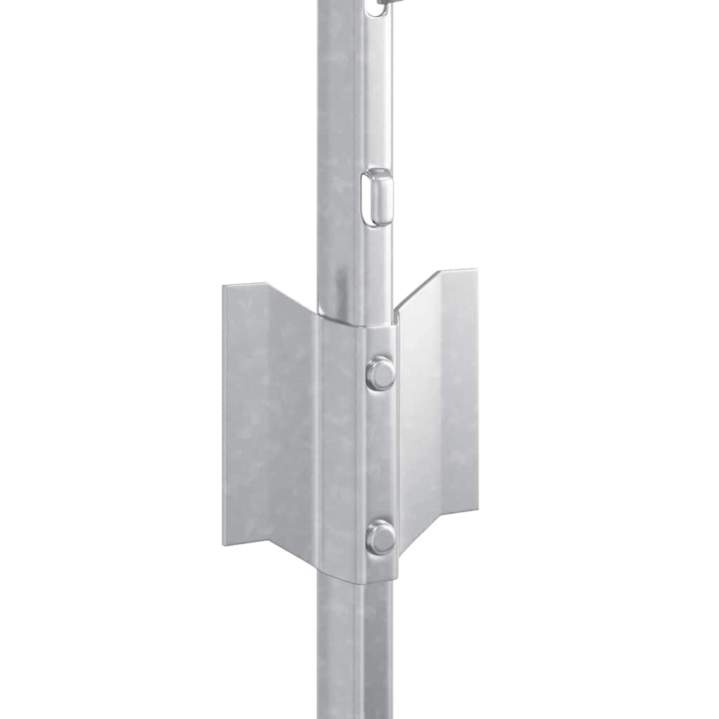 vidaXL Wbudowany słupek ogrodzeniowy 22 pcs srebrny 120 cm