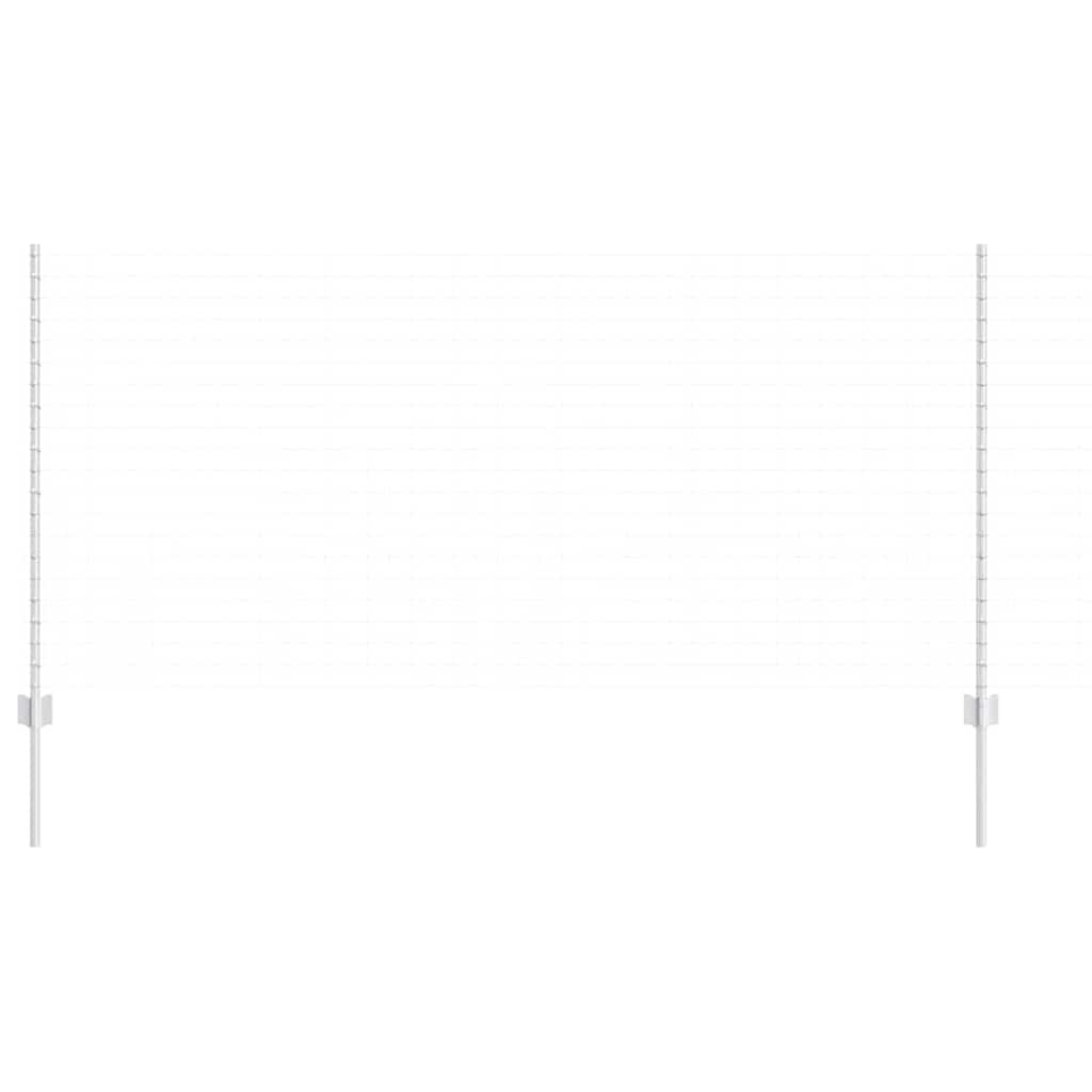 vidaXL Wbudowany słupek ogrodzeniowy 22 pcs srebrny 160 cm