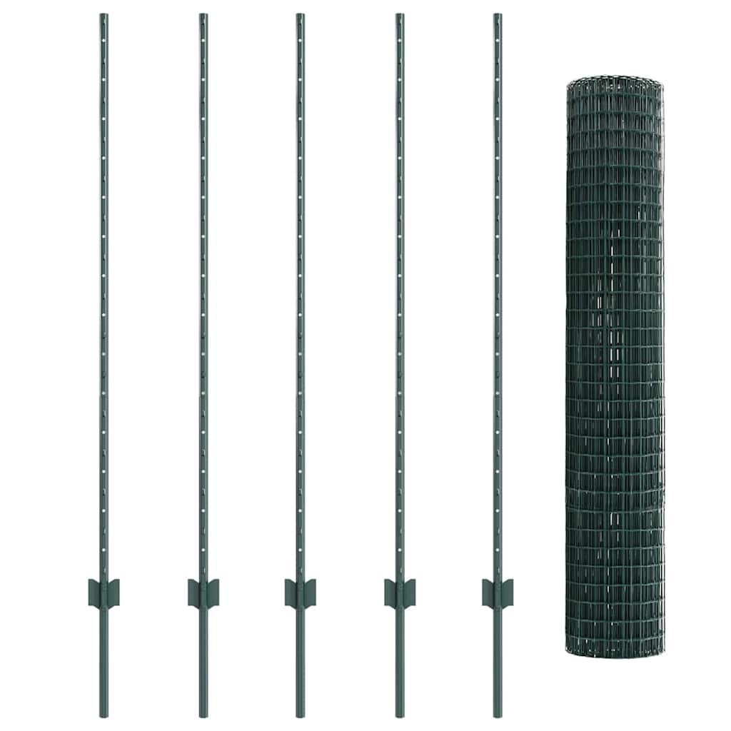 vidaXL Spawana siatka ogrodzeniowa 10 x 1,4 m (S x W) Stal pokryta PVC