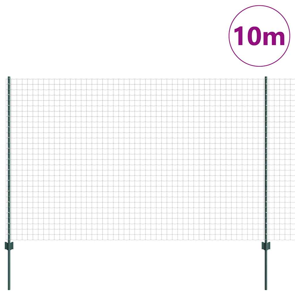 vidaXL Spawana siatka ogrodzeniowa 10 x 1,5 m (S x W) Stal pokryta PVC