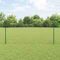 vidaXL Ogrodzenie Euro z słupkiem 10 x 1 m Stal pokryta PVC zielony