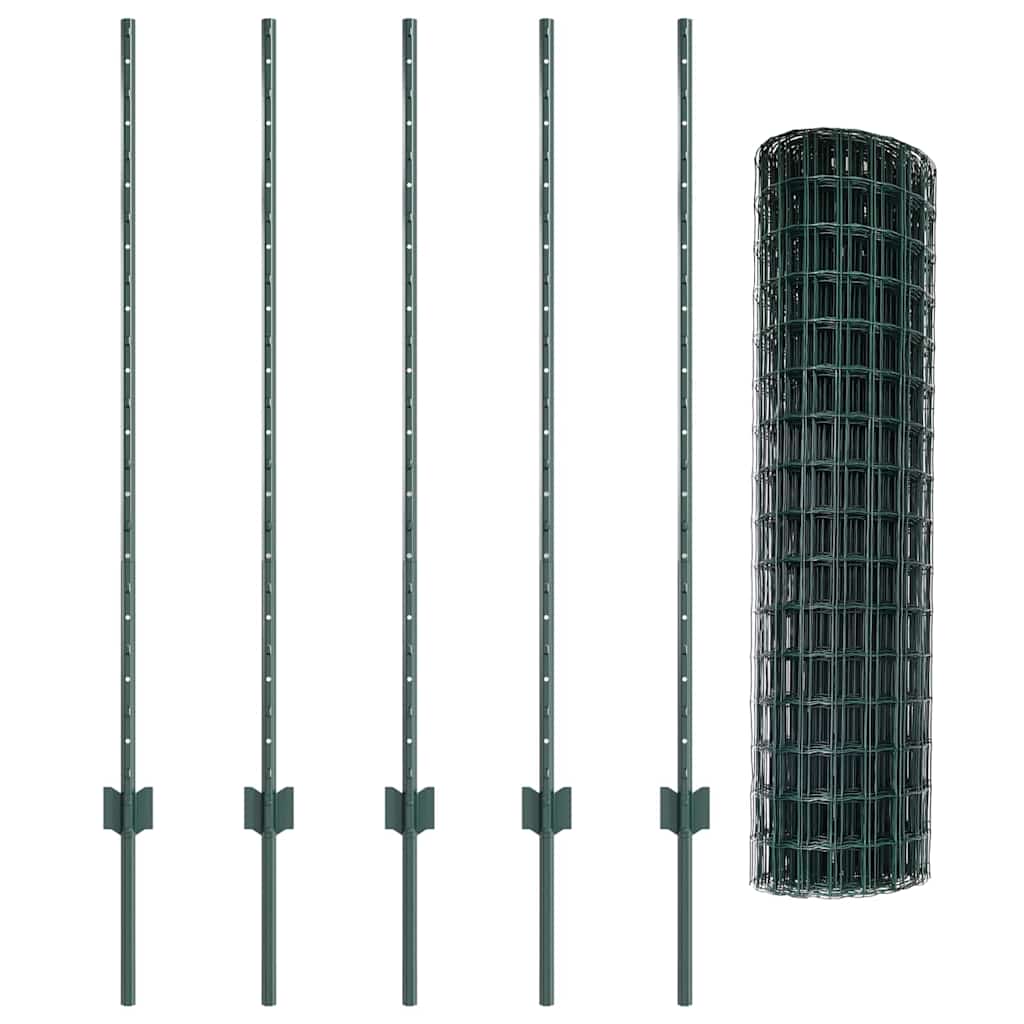 vidaXL Spawana siatka ogrodzeniowa 10 x 1,2 m (S x W) Stal pokryta PVC