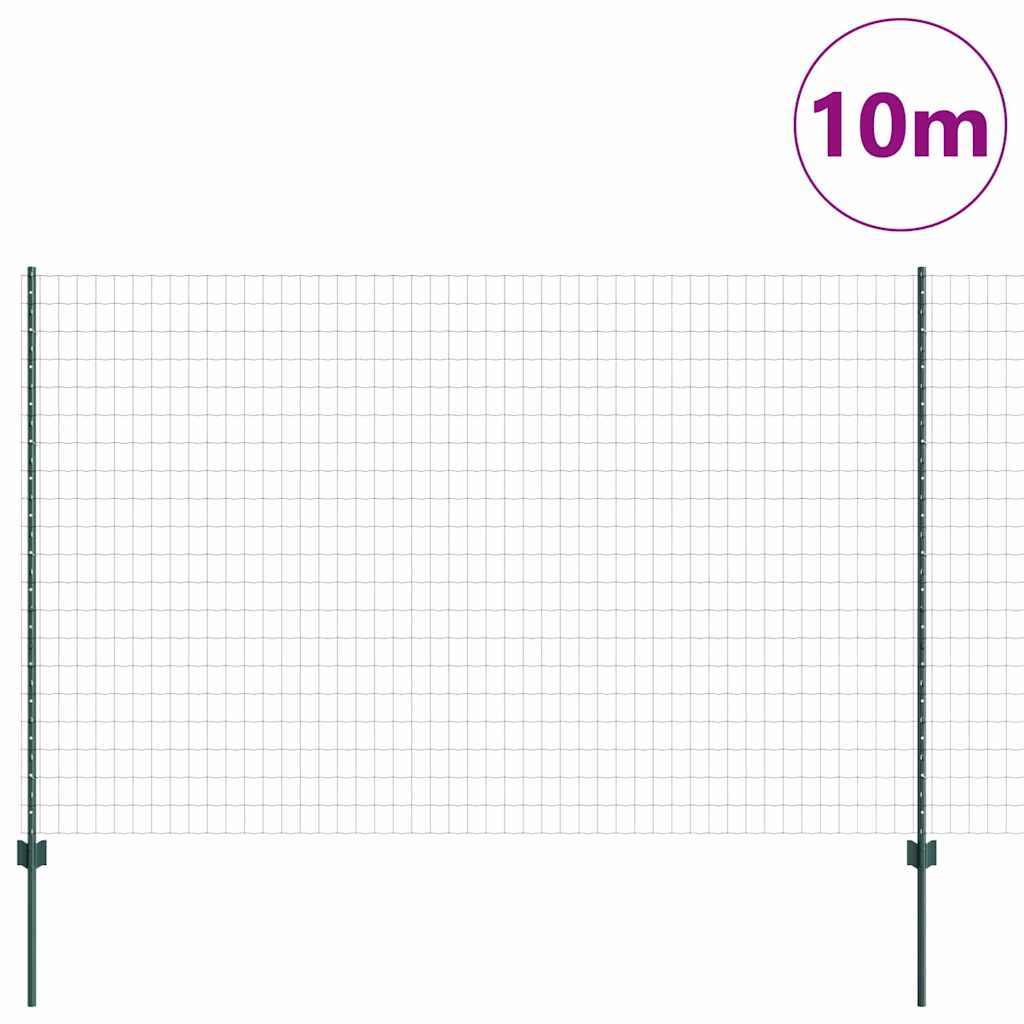 vidaXL Spawana siatka ogrodzeniowa 10 x 1,5 m (S x W) Stal pokryta PVC